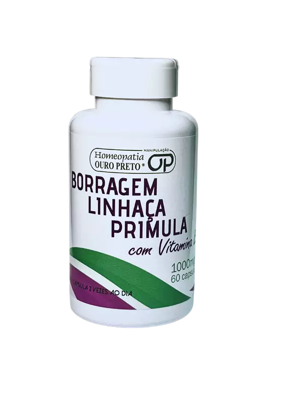 OLEO BORRAGEM / LINHAÇA / PRIMULA / VITAMINA E  60 CAPS